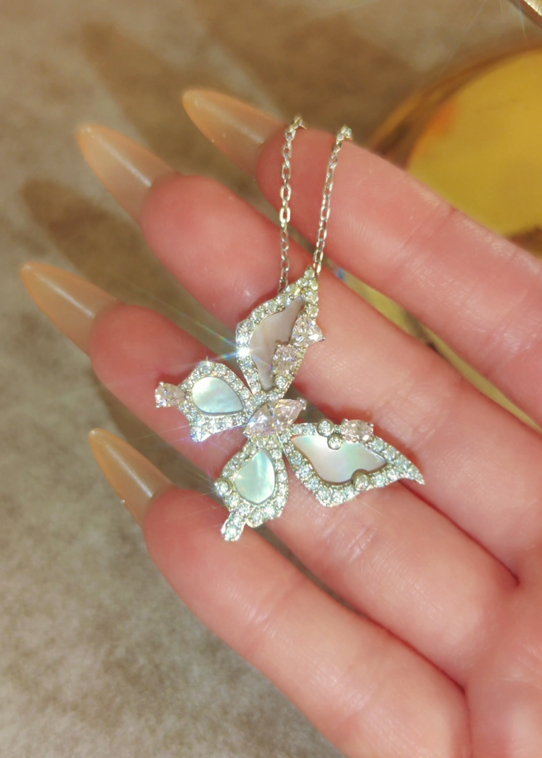 Butterfly Bloom Side Necklace