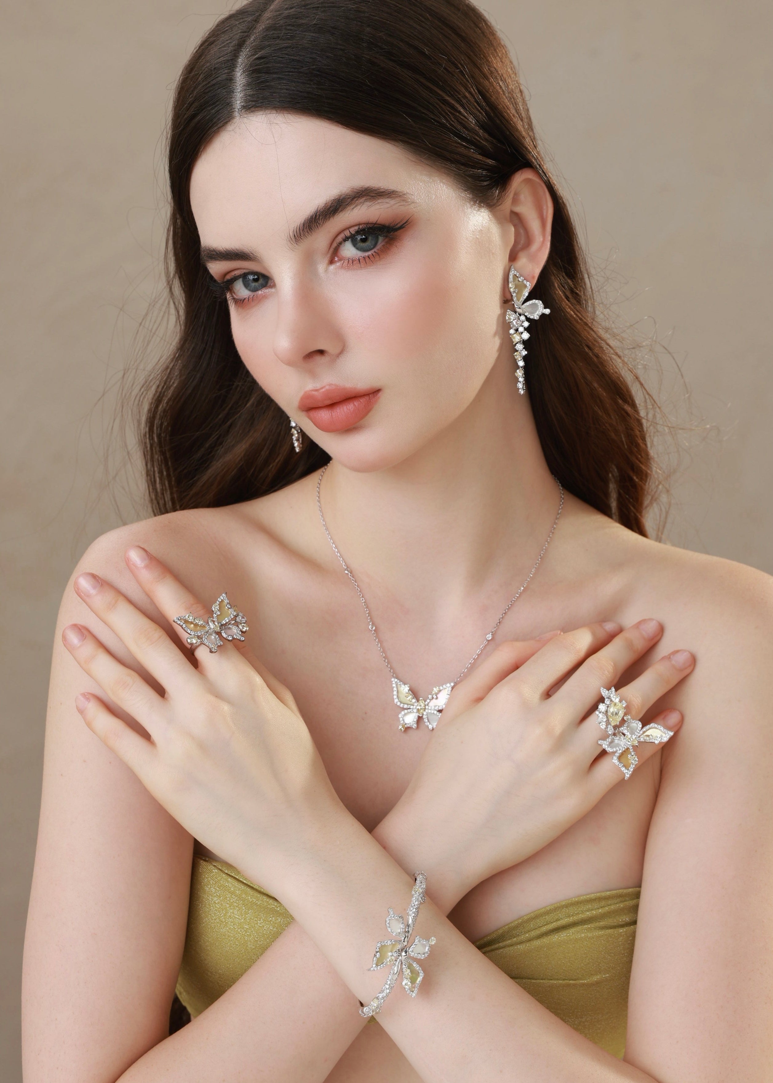 Butterfly Bloom Ivy Ring