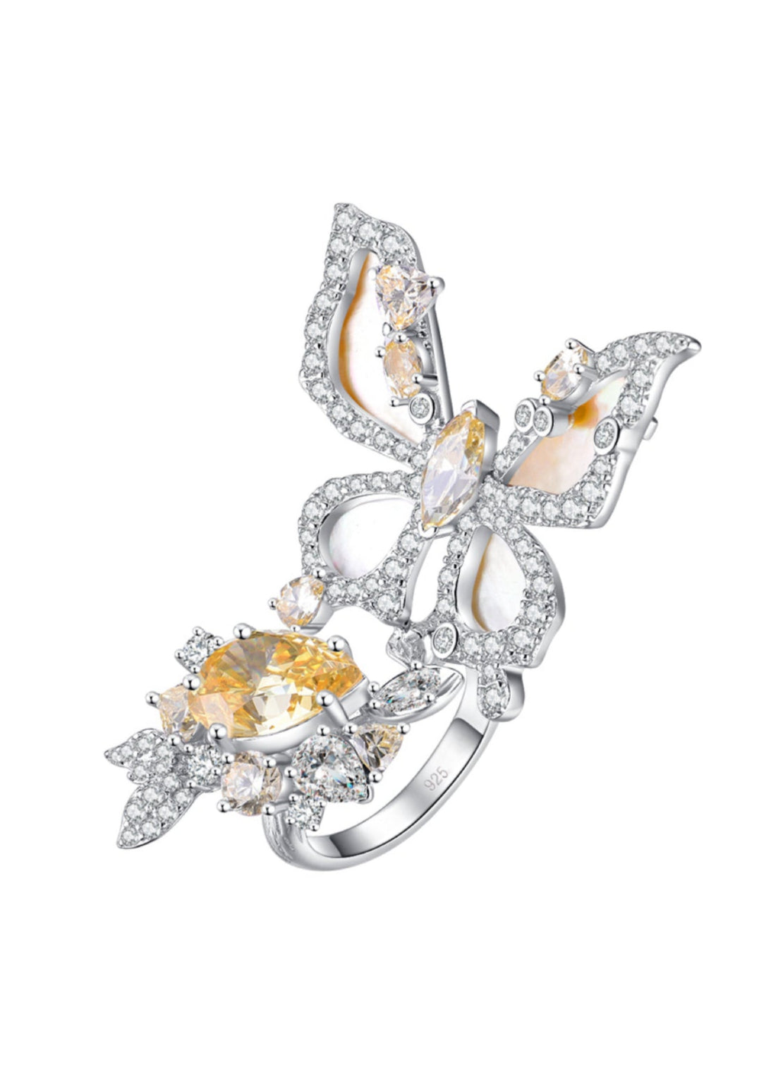 Butterfly Bloom Ivy Ring