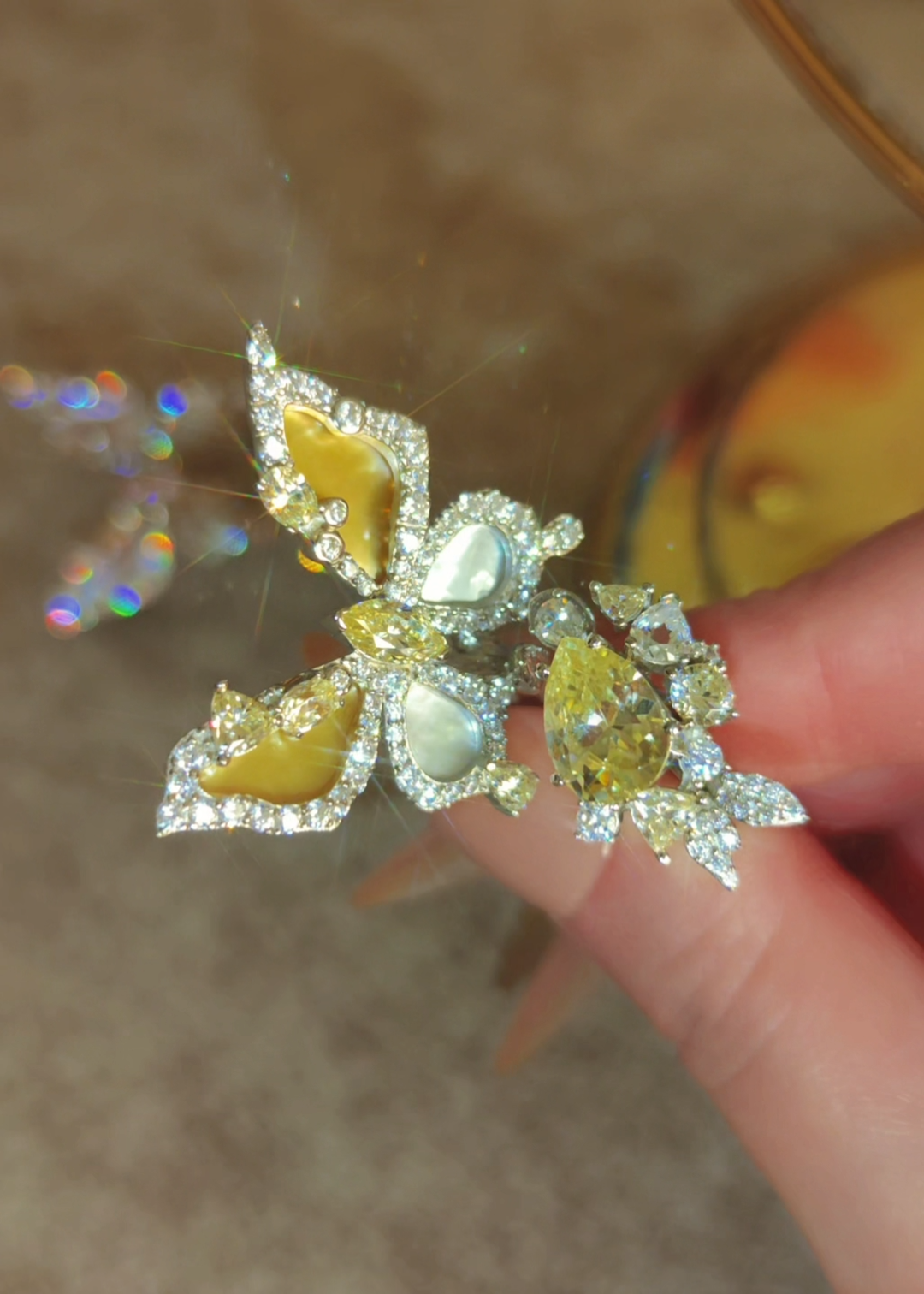 Butterfly Bloom Ivy Ring