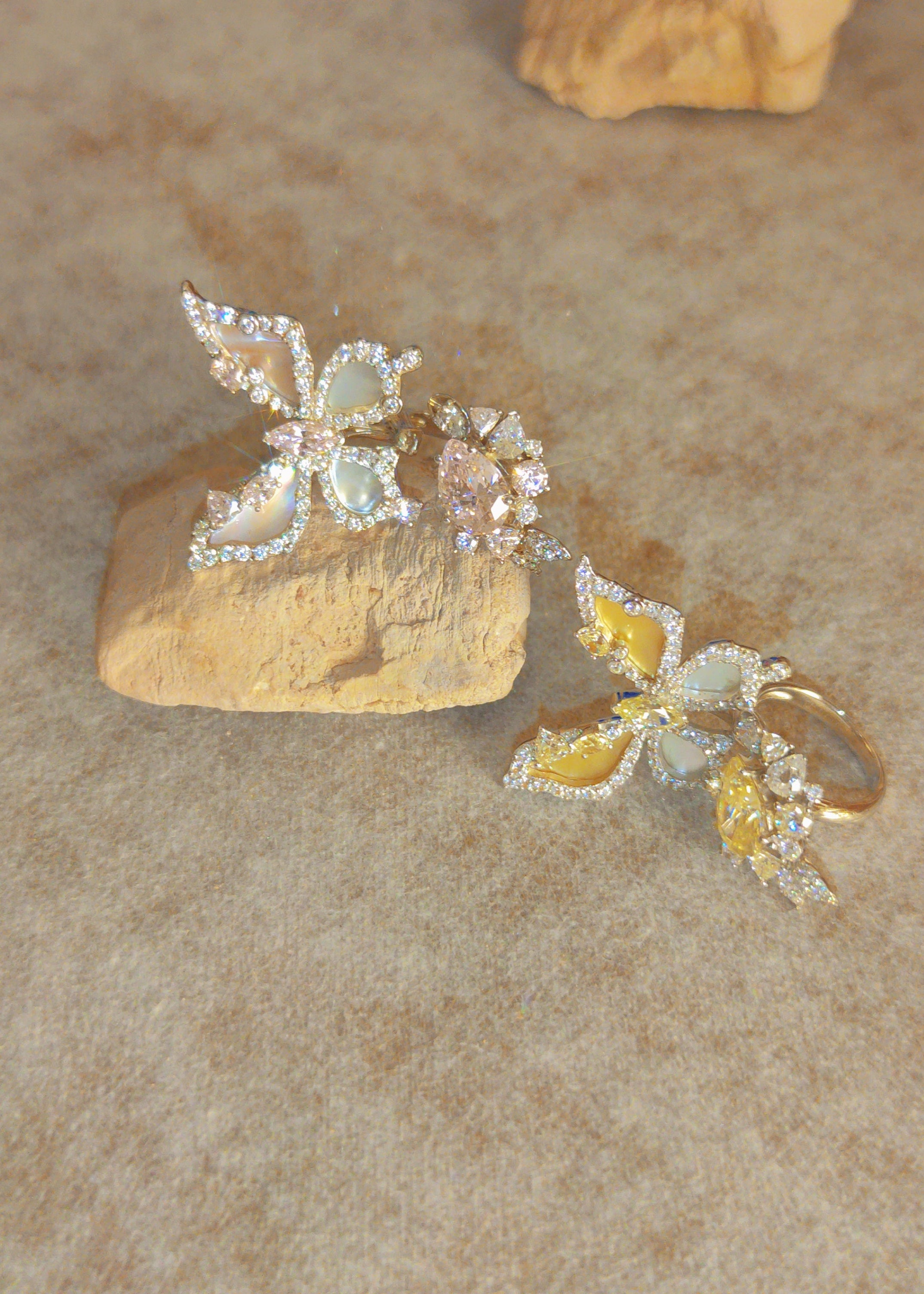 Butterfly Bloom Ivy Ring