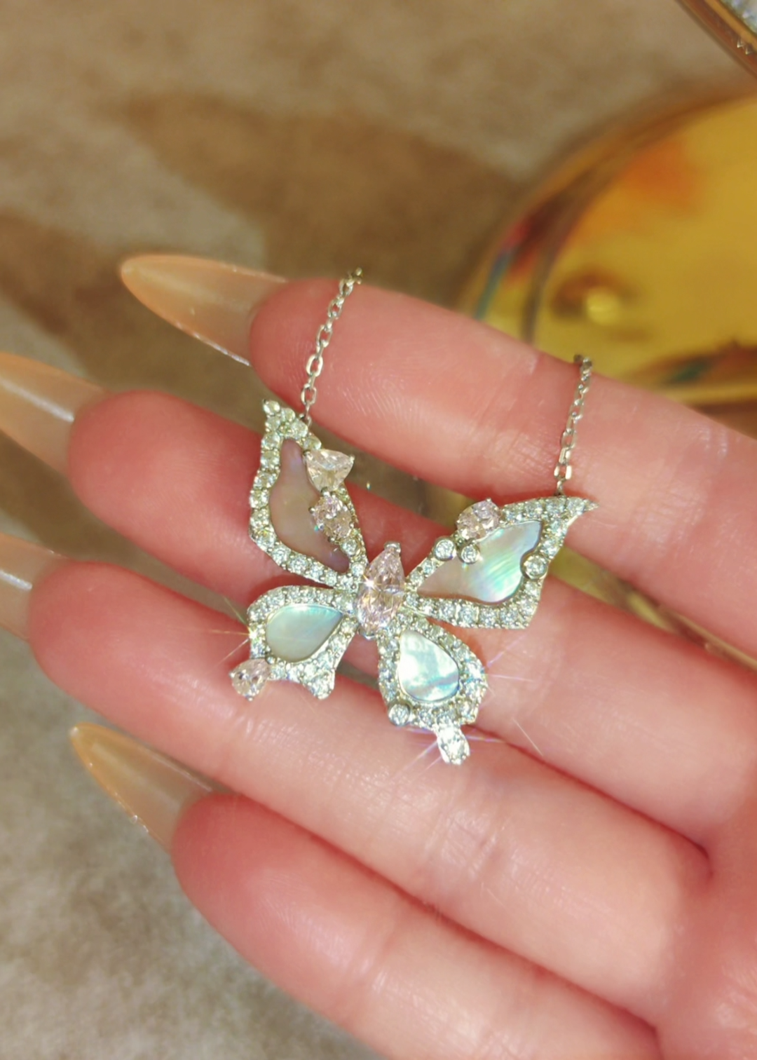 Butterfly Bloom Pendant Necklace