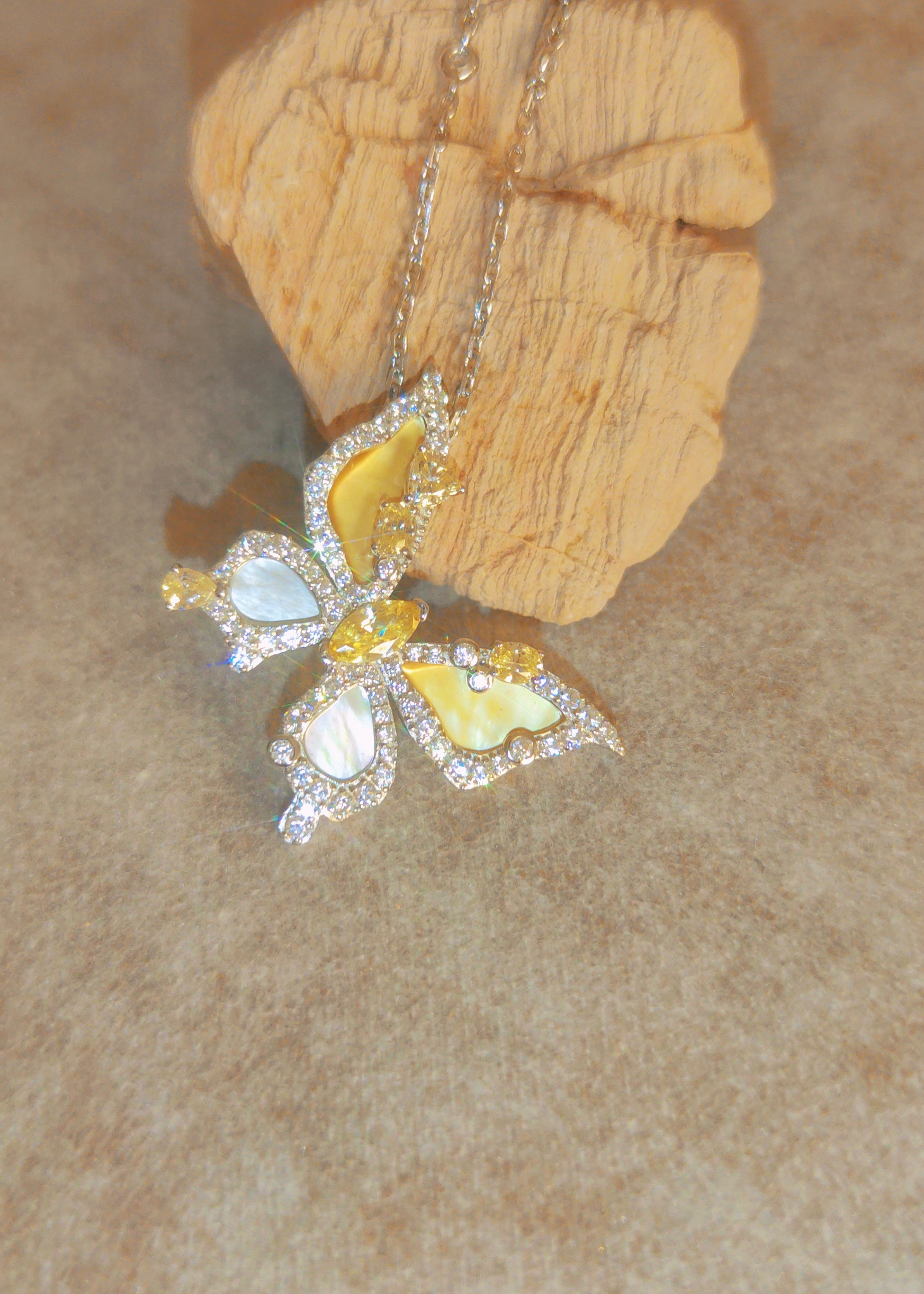 Butterfly Bloom Side Necklace