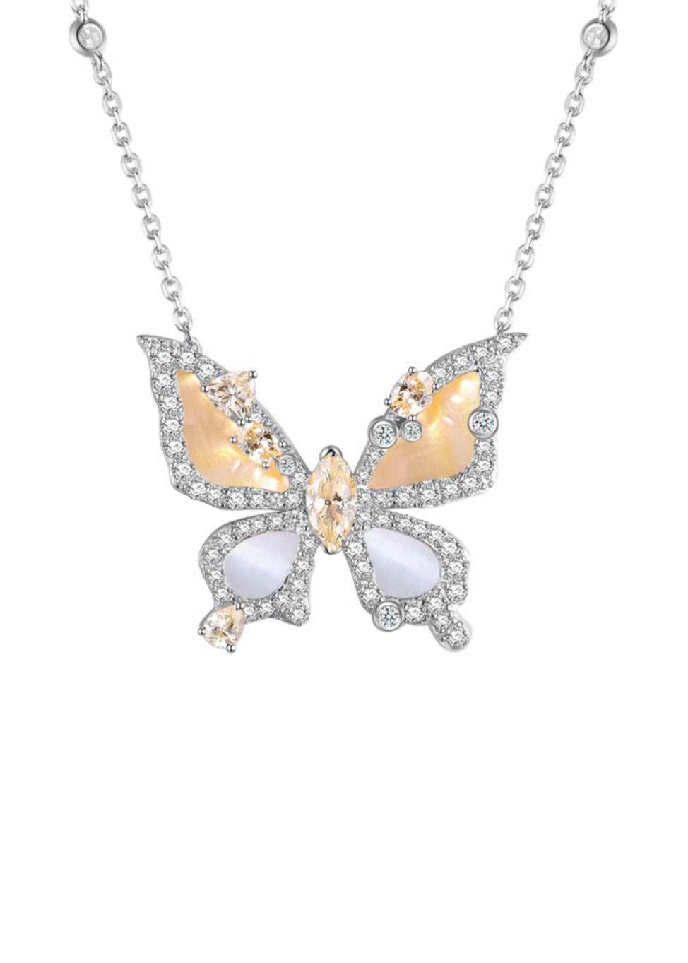 Butterfly Bloom Pendant Necklace
