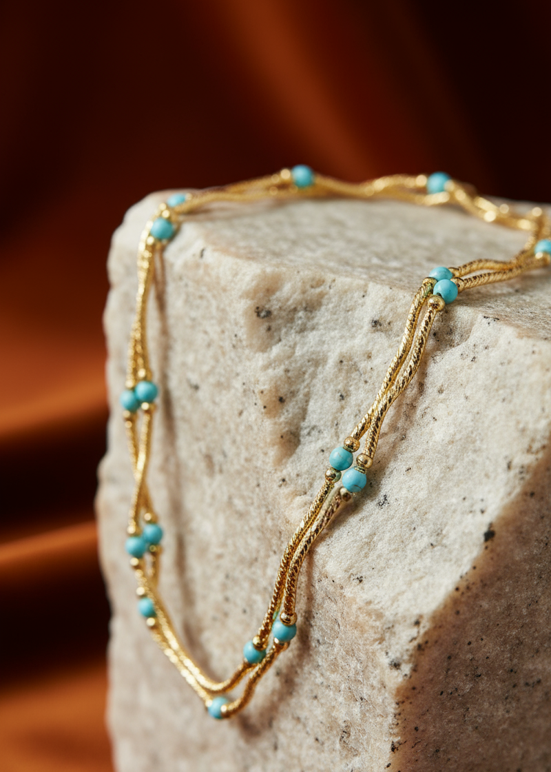 Turquoise Rope Necklace