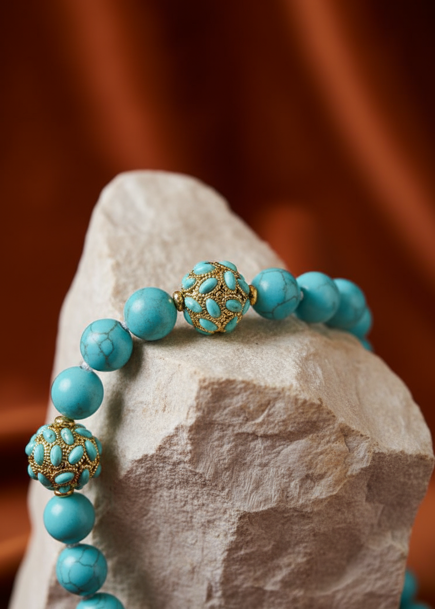 Turquoise Petal Crest