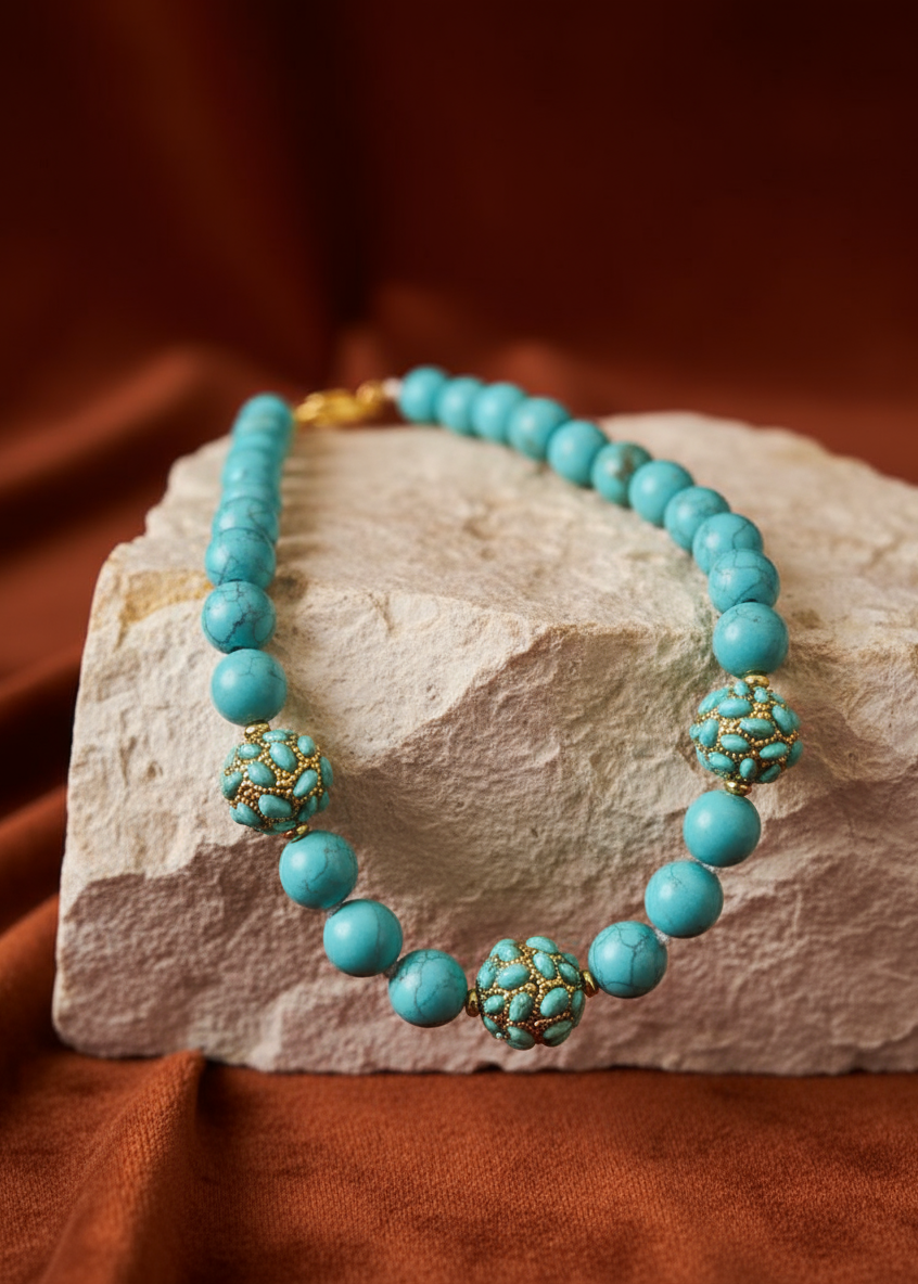 Turquoise Petal Crest