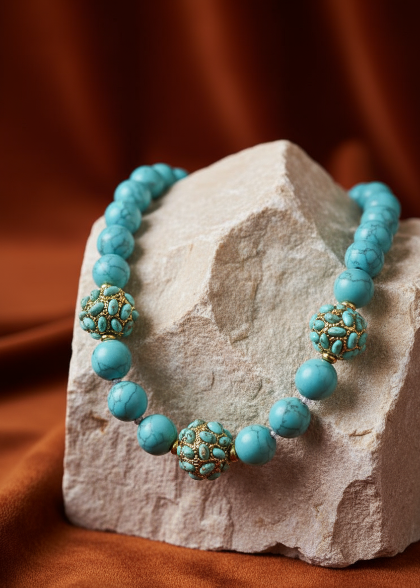 Turquoise Petal Crest