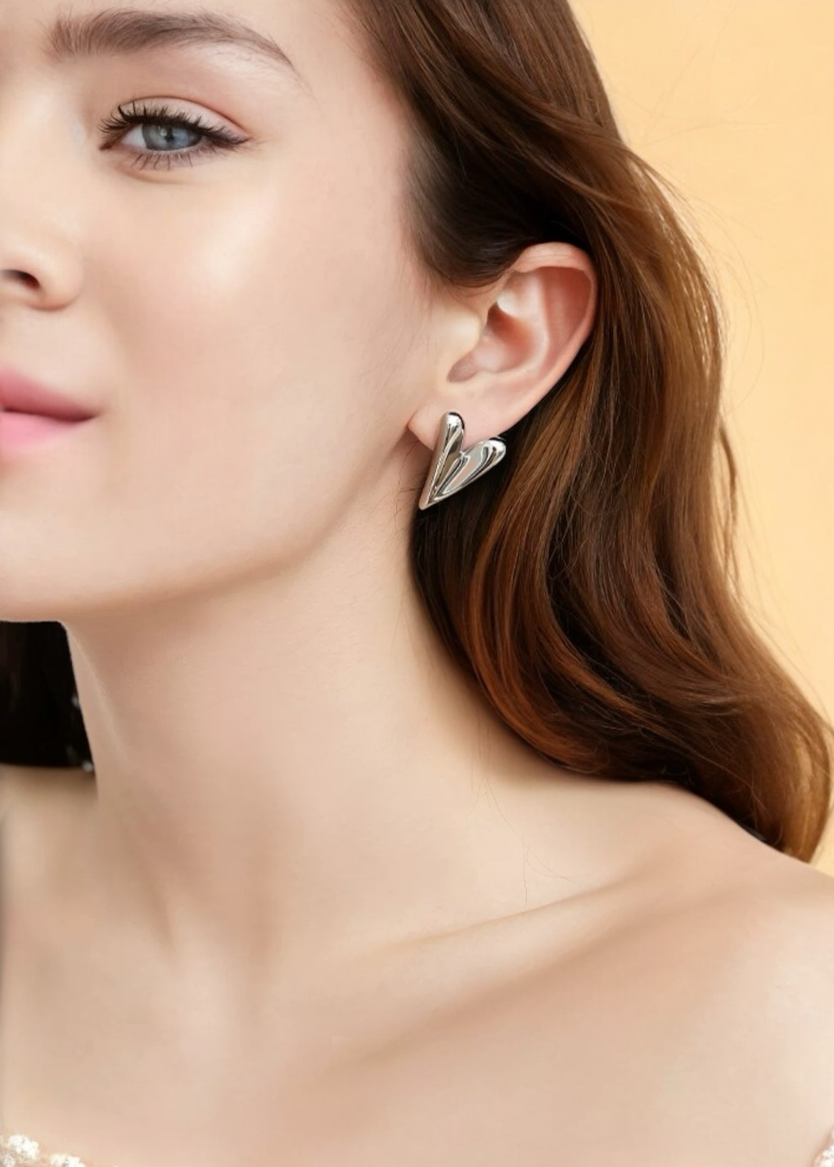 Halo Heart Studs