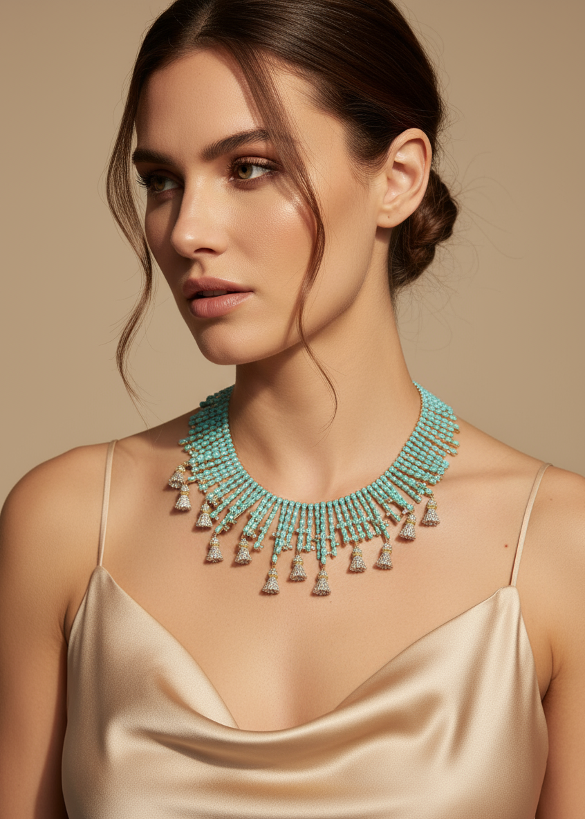 Azure Fringe Collar
