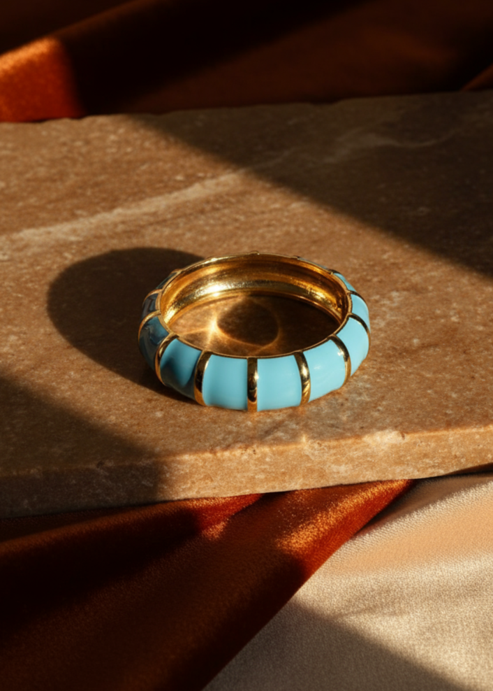 Azure Enamel Bangle
