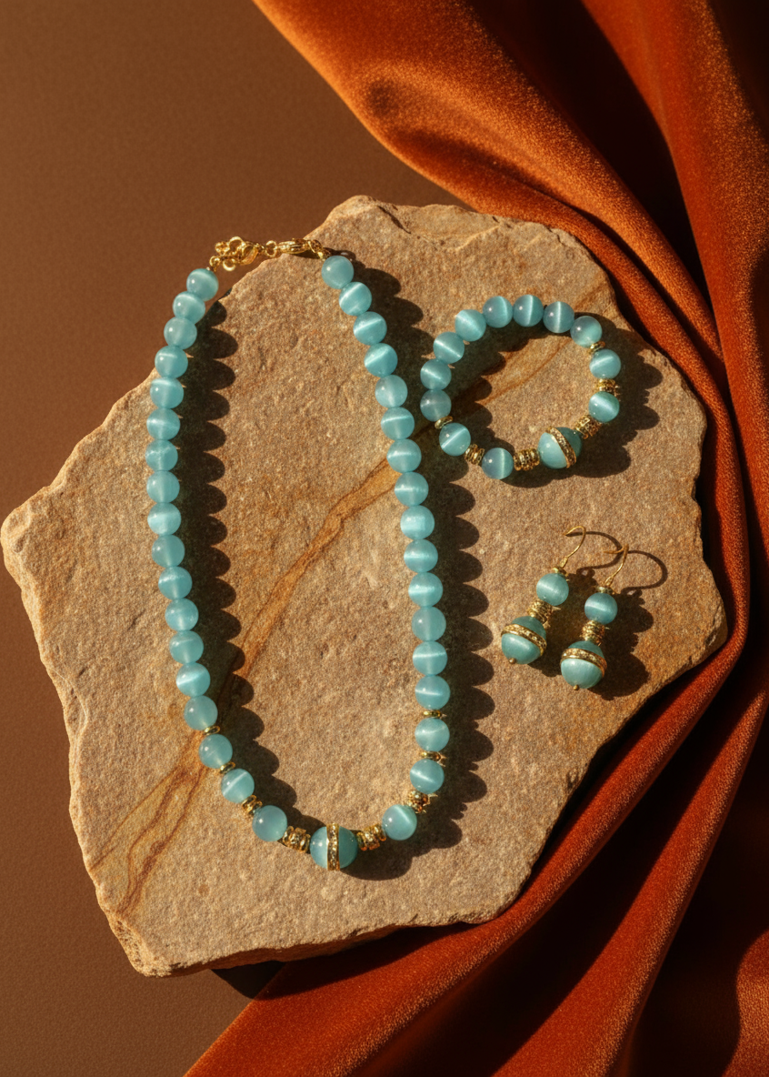 Celeste Cat-Eye Strand