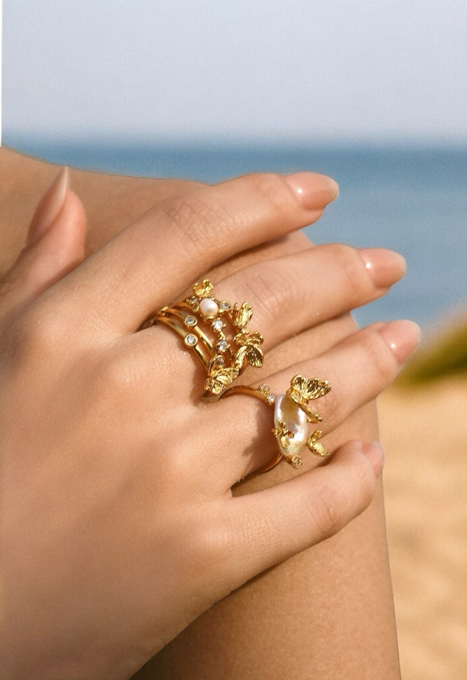 Butterfly Dusk Ring Set