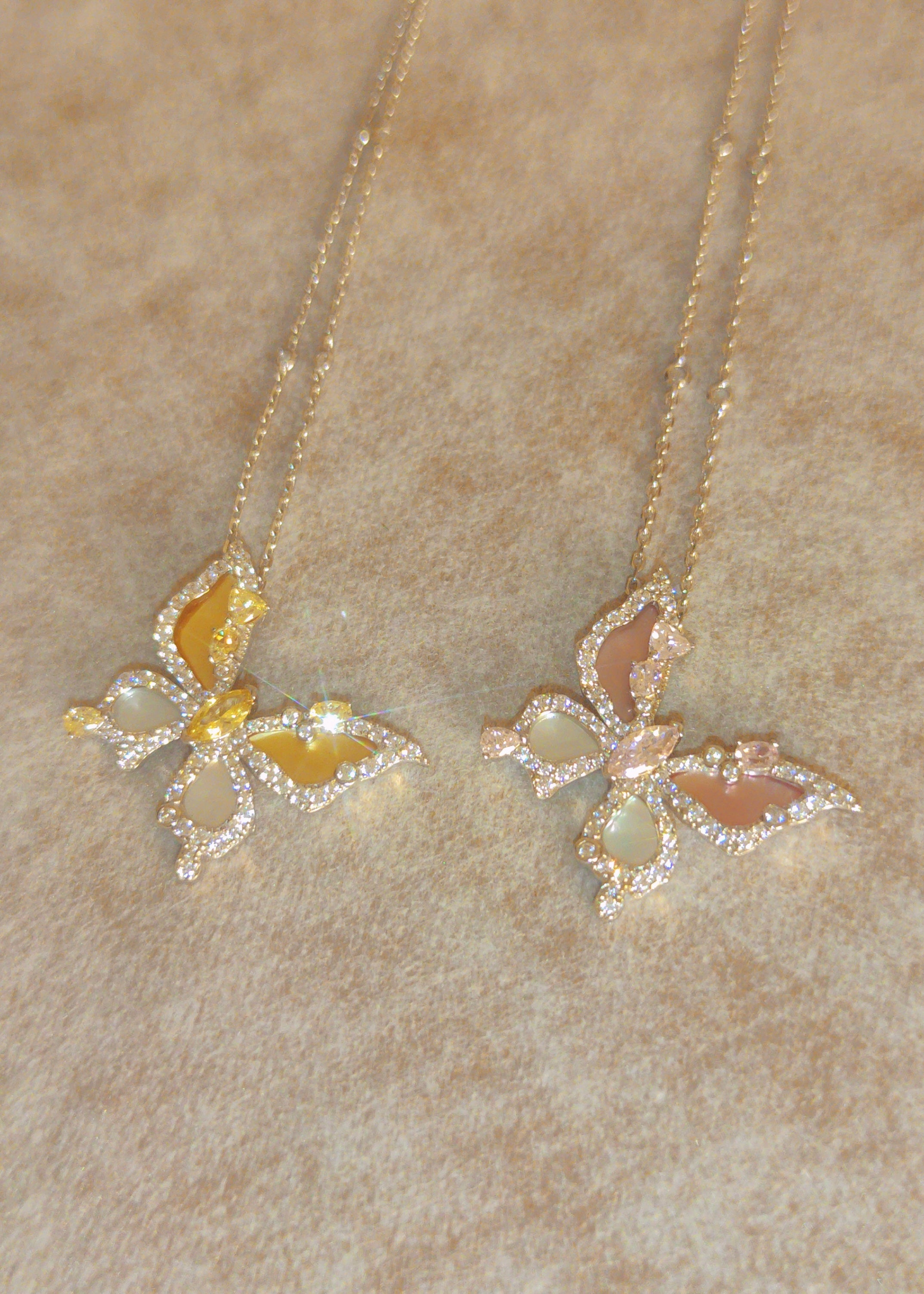 Butterfly Bloom Side Necklace
