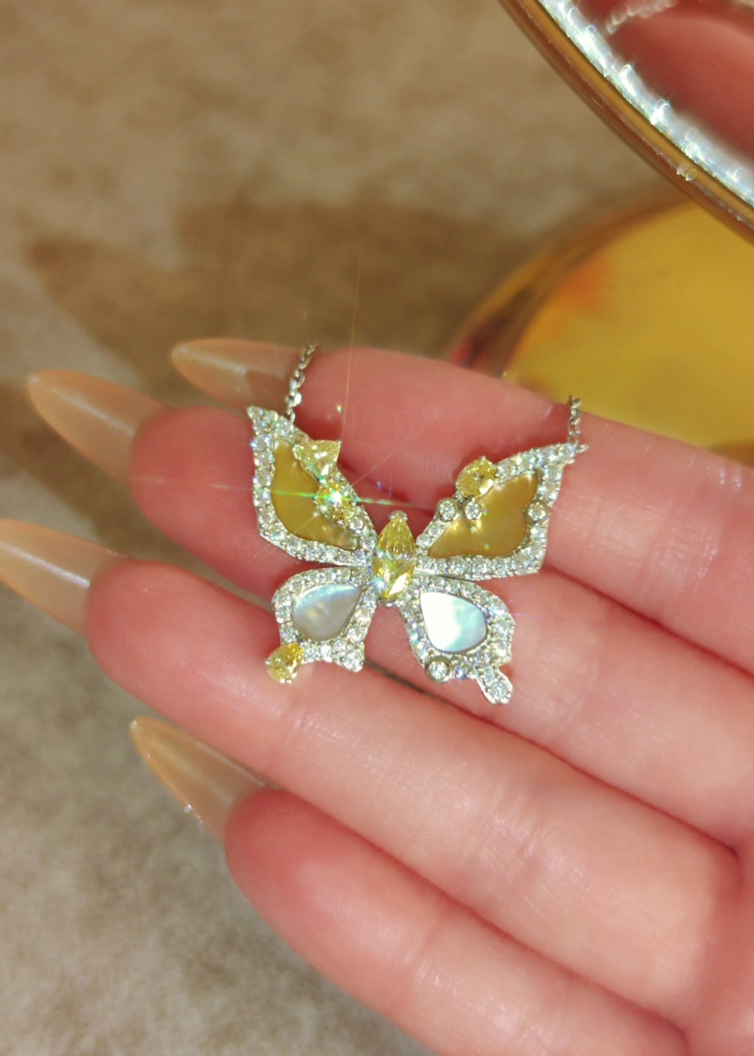 Butterfly Bloom Pendant Necklace