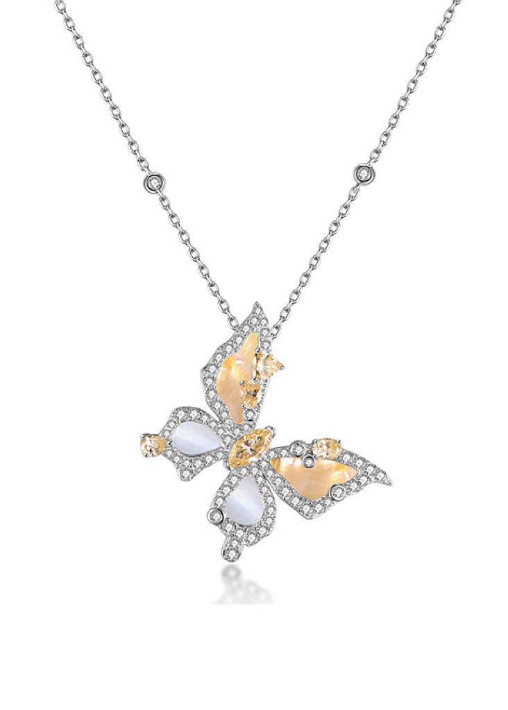 Butterfly Bloom Side Necklace