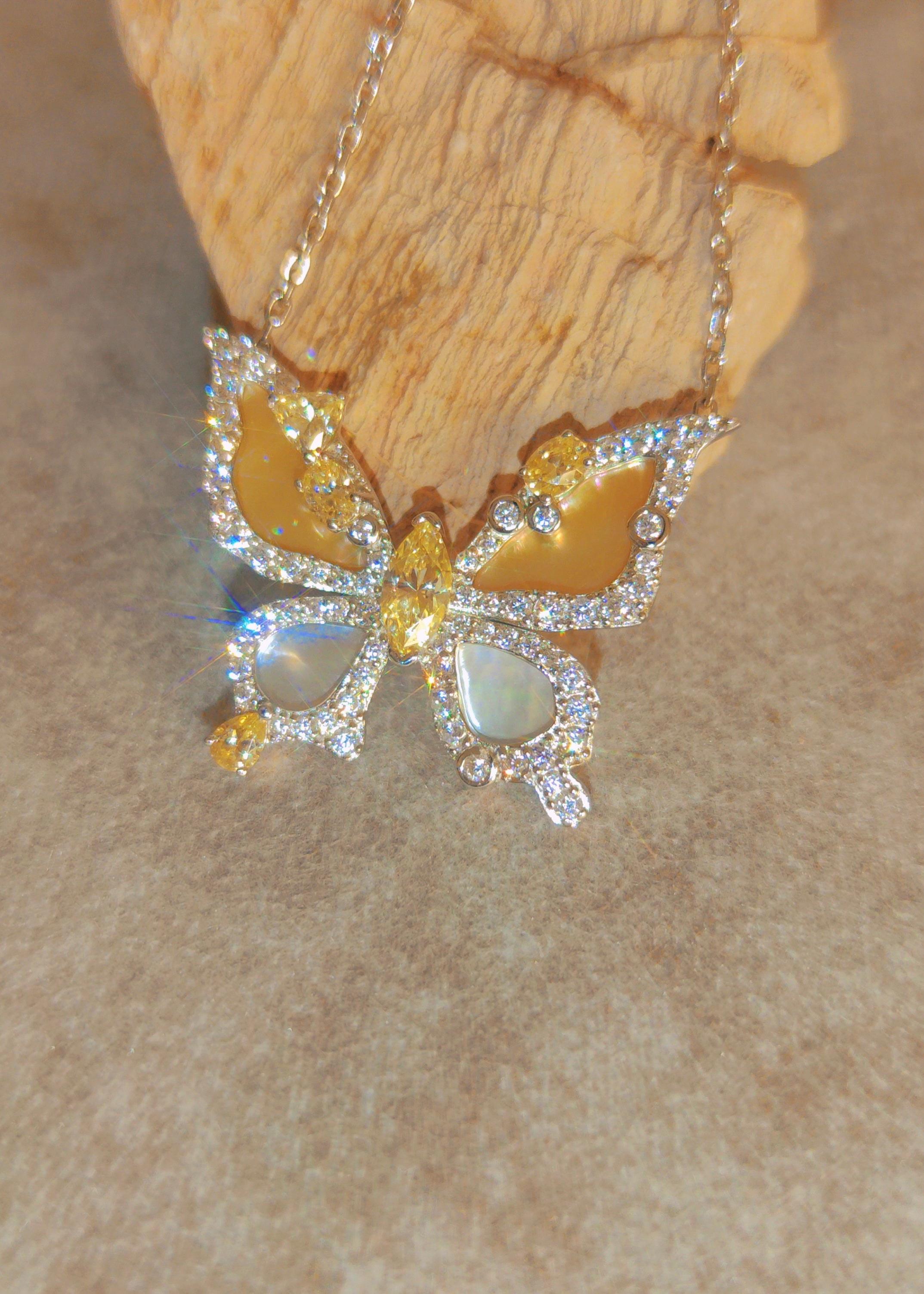 Butterfly Bloom Pendant Necklace