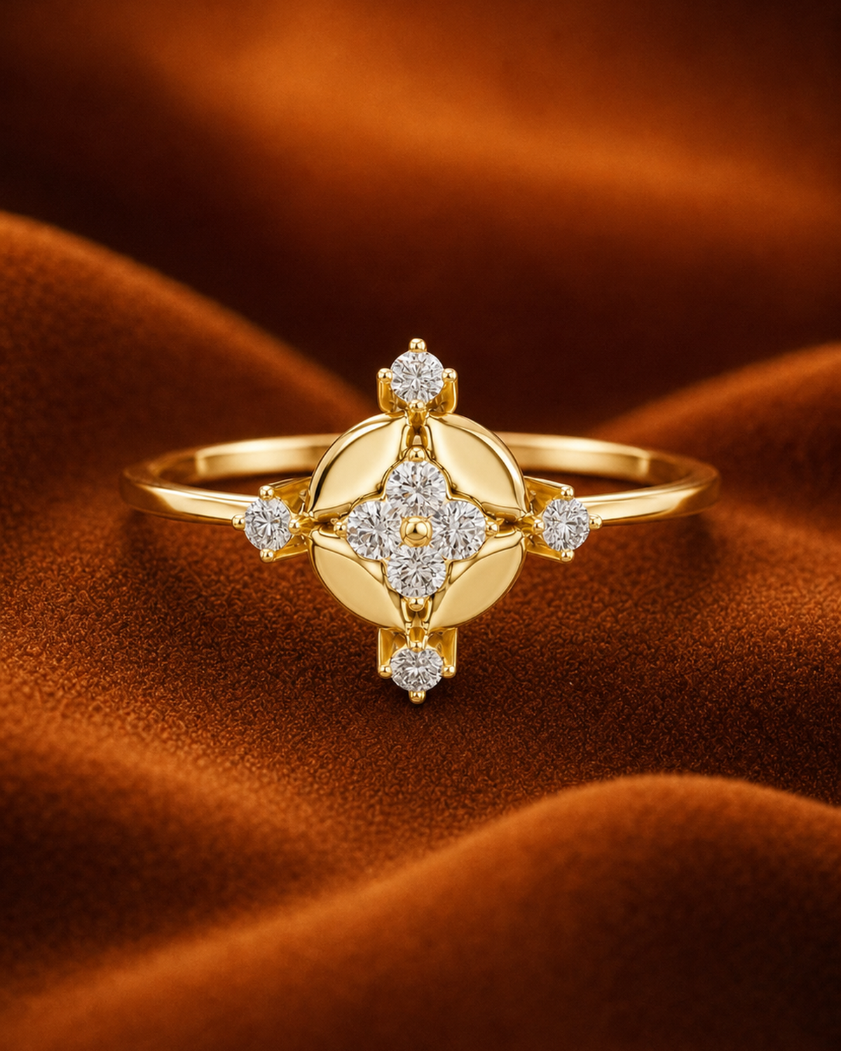 Quatrefoil Medallion Ring by MONICONIC
