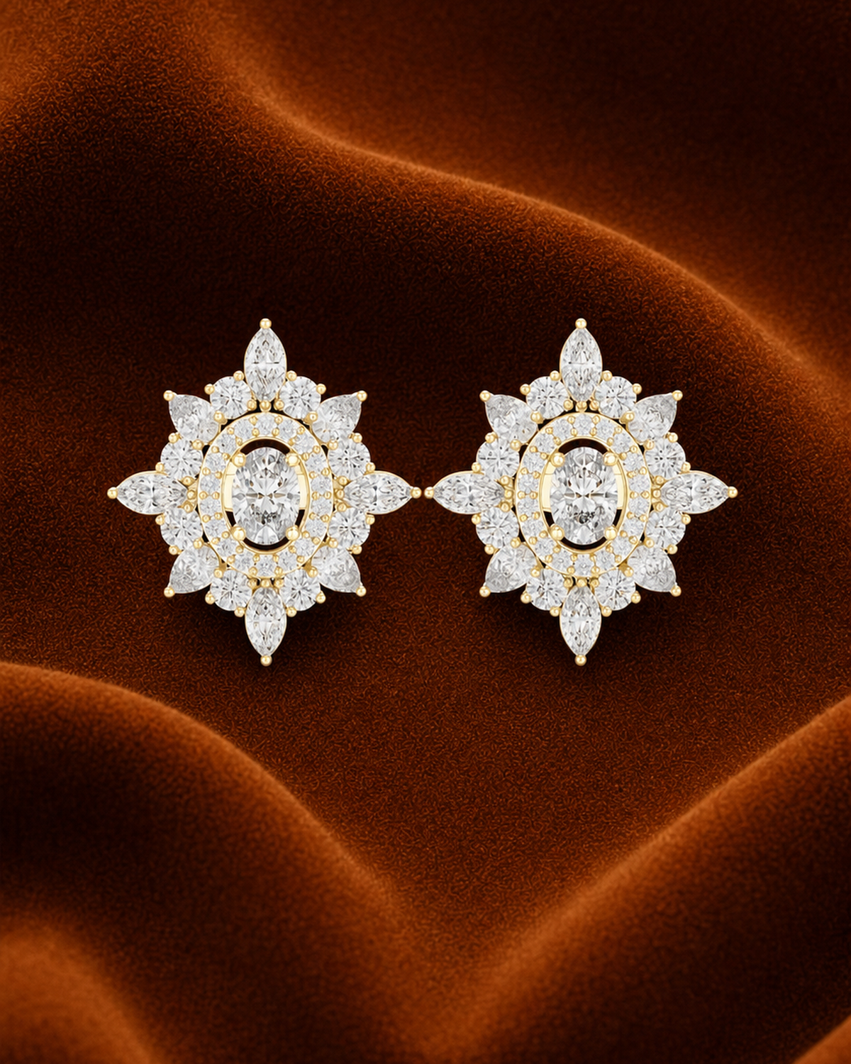 Sunburst Lab Grown Diamond Studs by MONICONIC