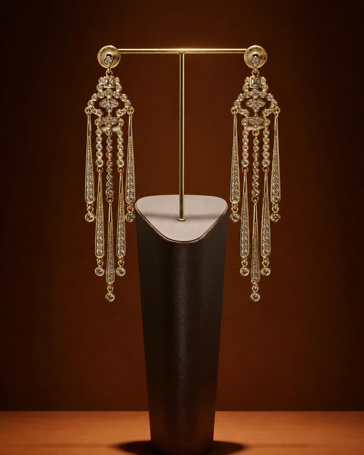 Crystal Fringe Chandelier Earrings