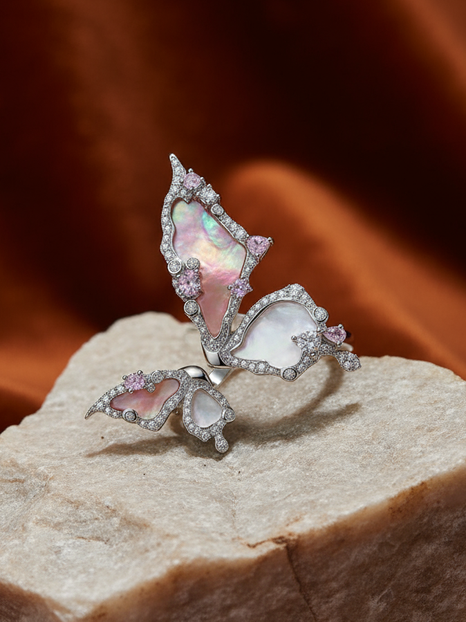 Butterfly Bloom Poppy Ring