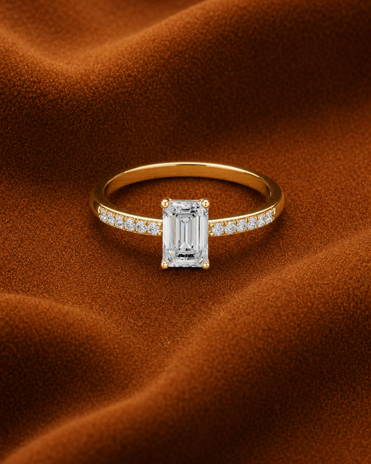 Emerald-Cut Pavé Ring by MONICONIC