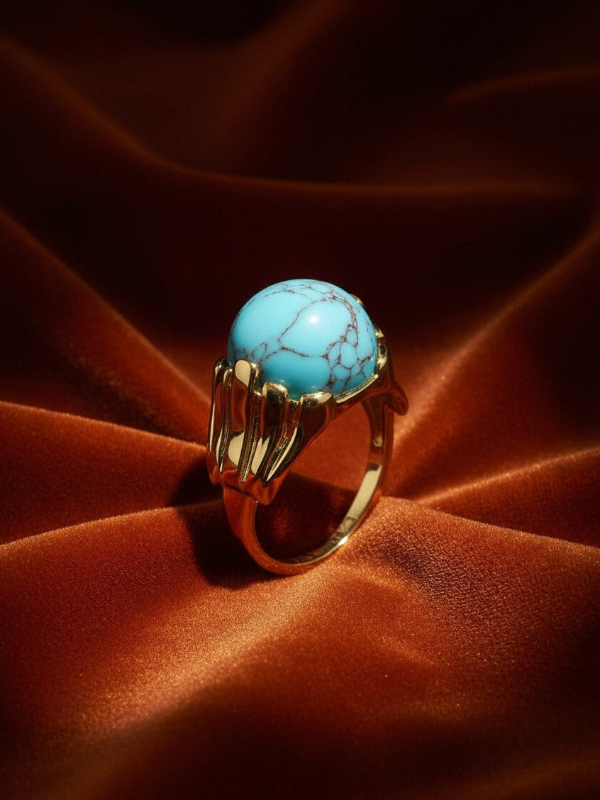 Turquoise Crest Ring