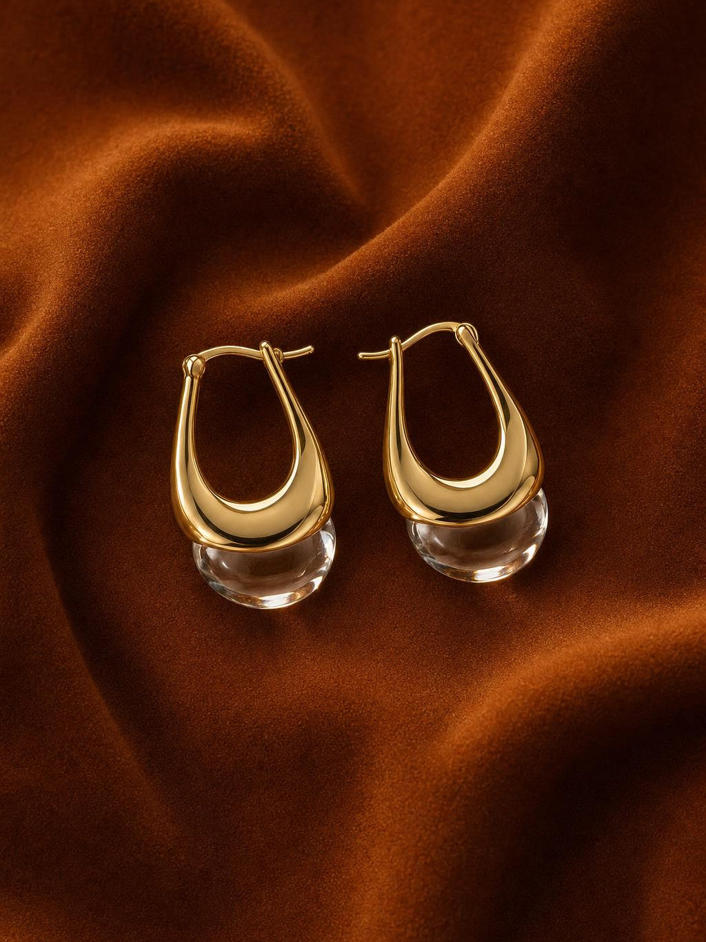 Sculpted Arc Drop Earrings
