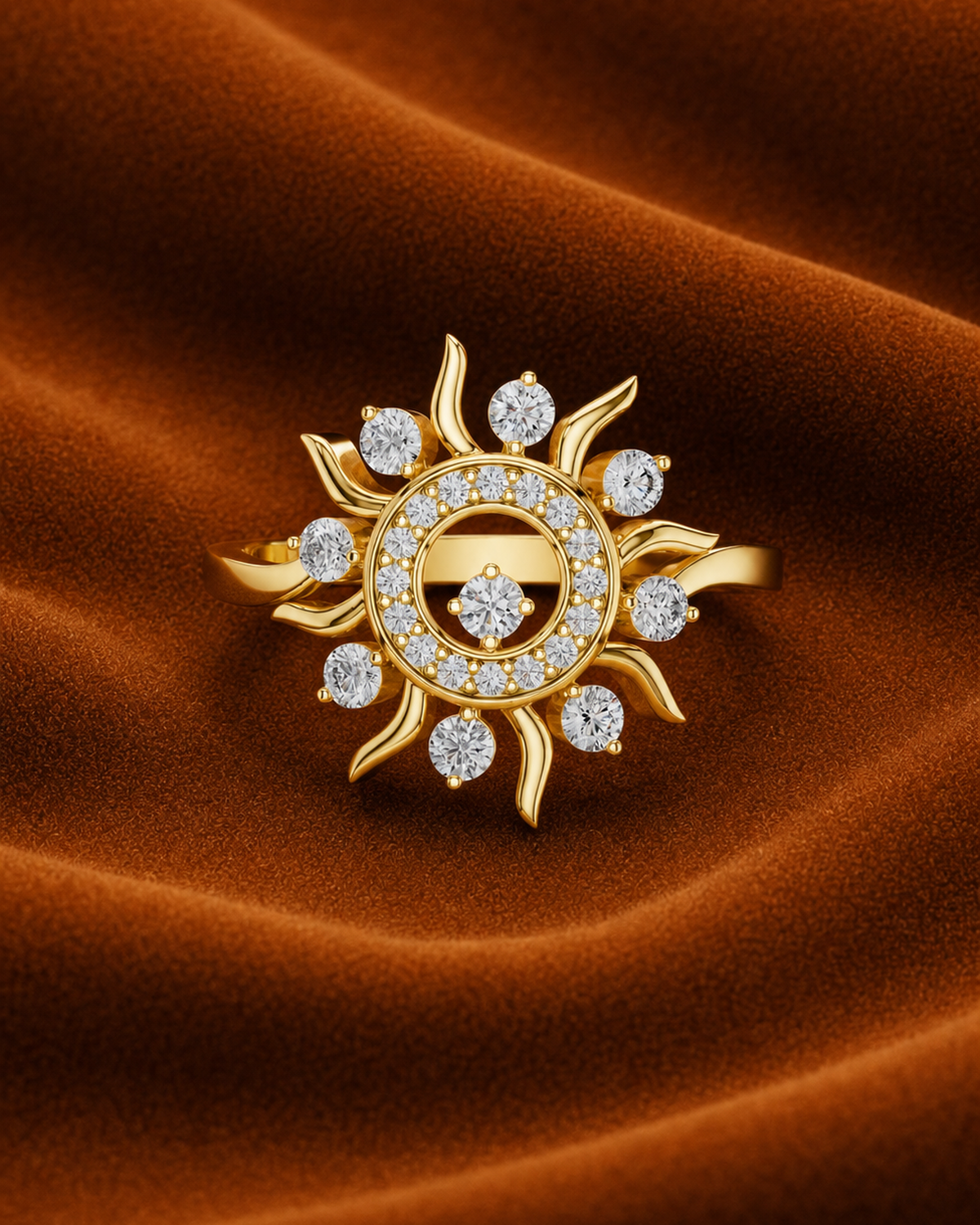Sunburst Halo Ring by MONICONIC
