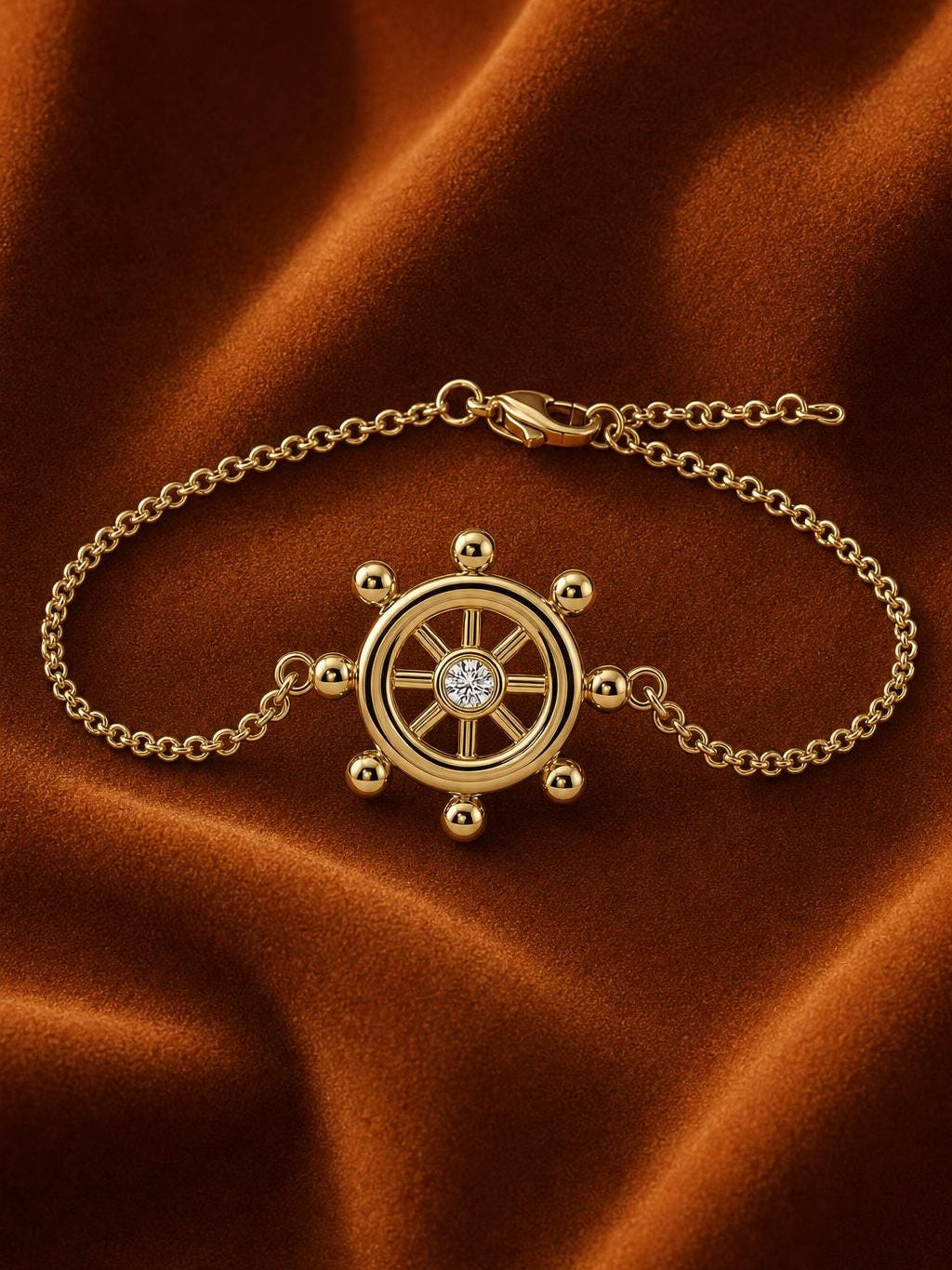 Helm Motif Gold Bracelet