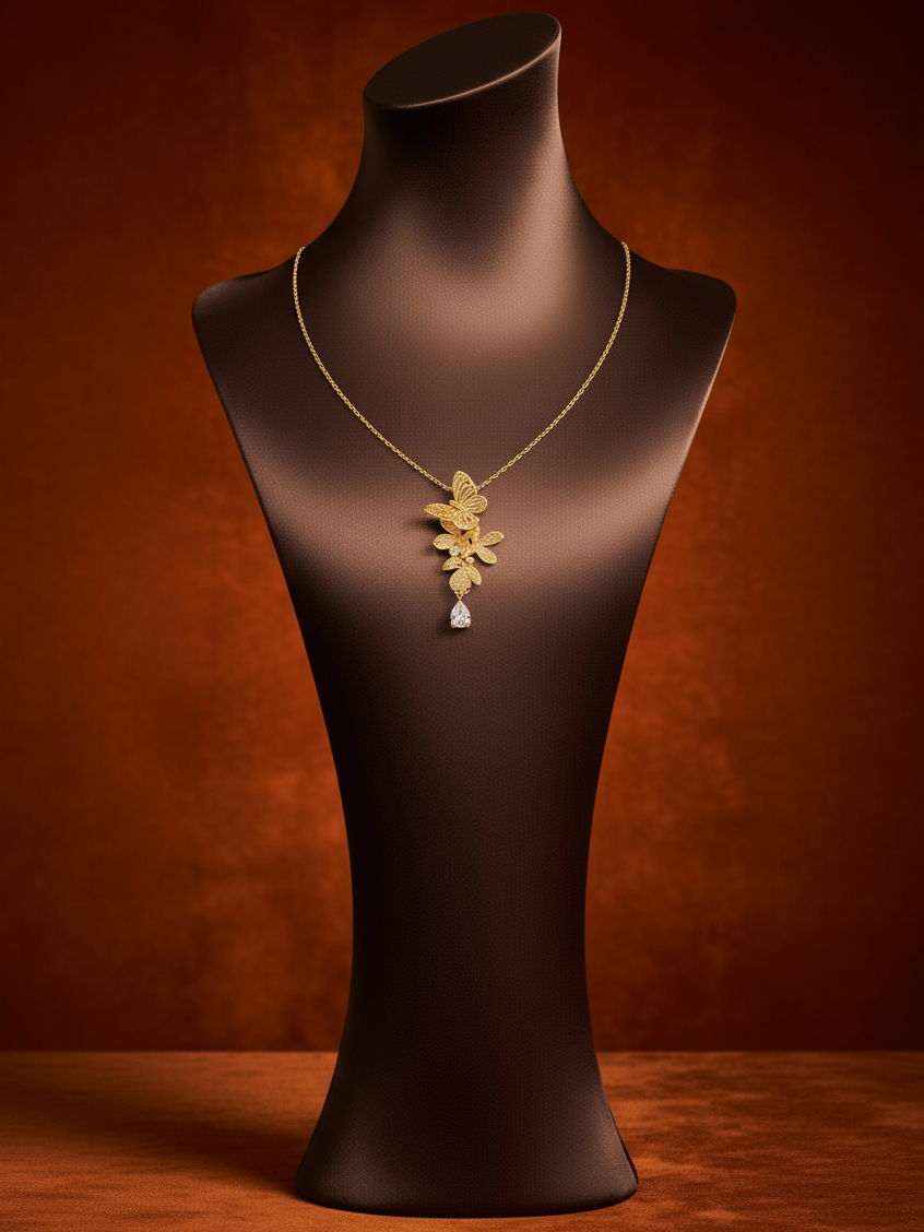 Butterfly Dusk Pendant Necklace