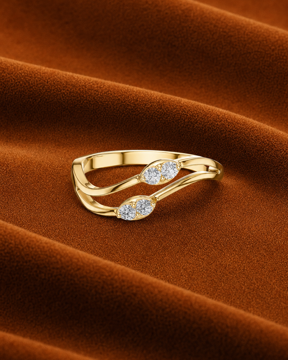 Bypass Four-Stone Ring by MONICONIC