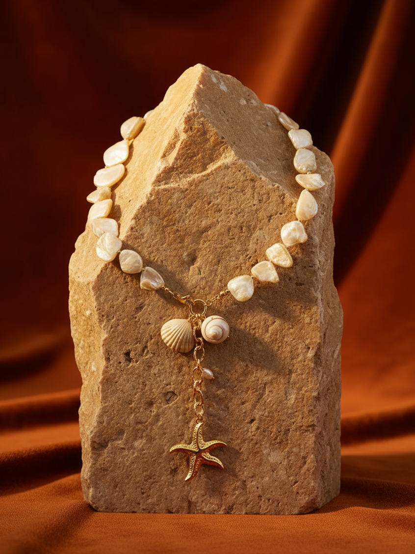 Shell Reverie Drop Necklace