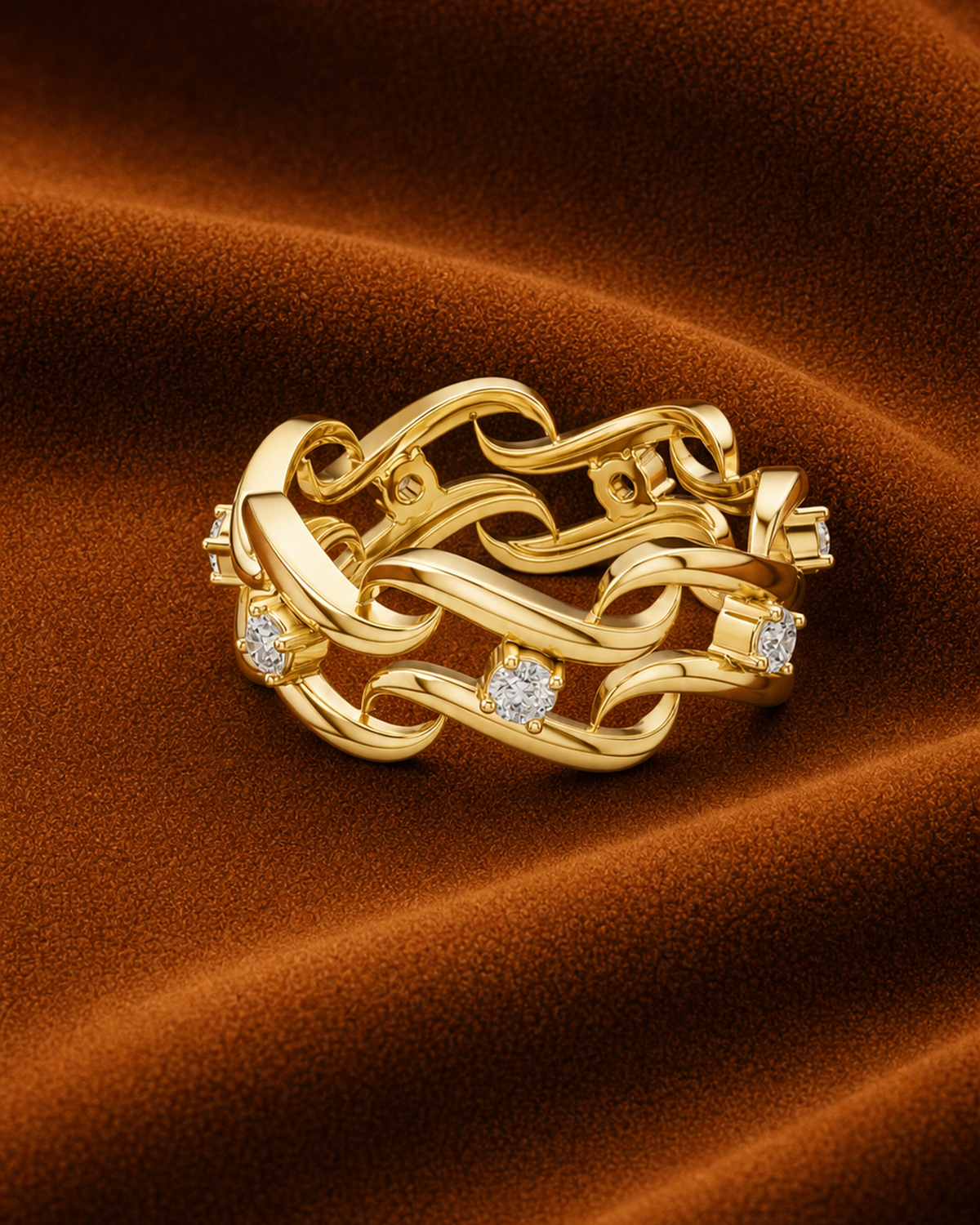 Woven Diamond Band by MONICONIC