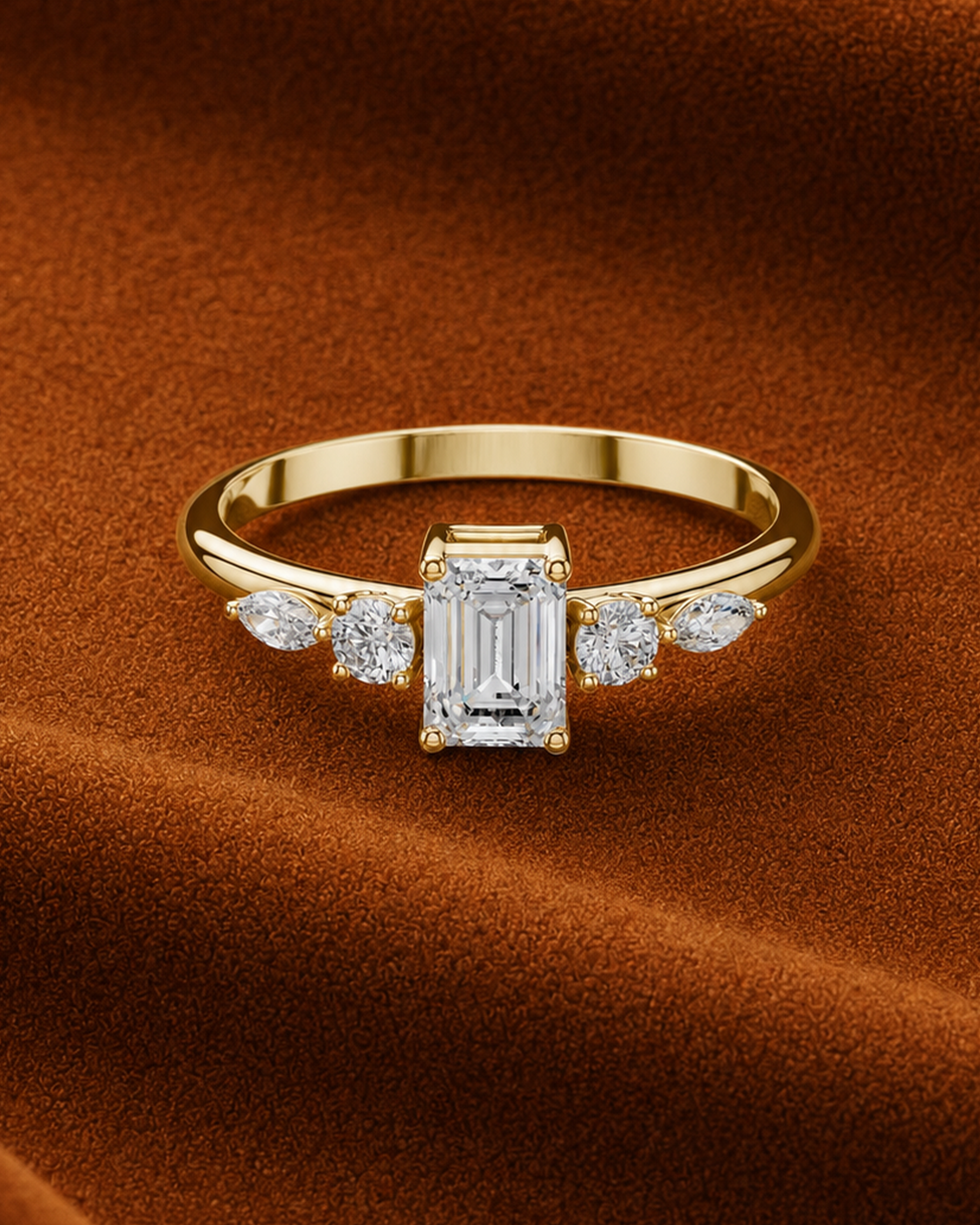 Emerald-Cut Five-Stone Ring by MONICONIC