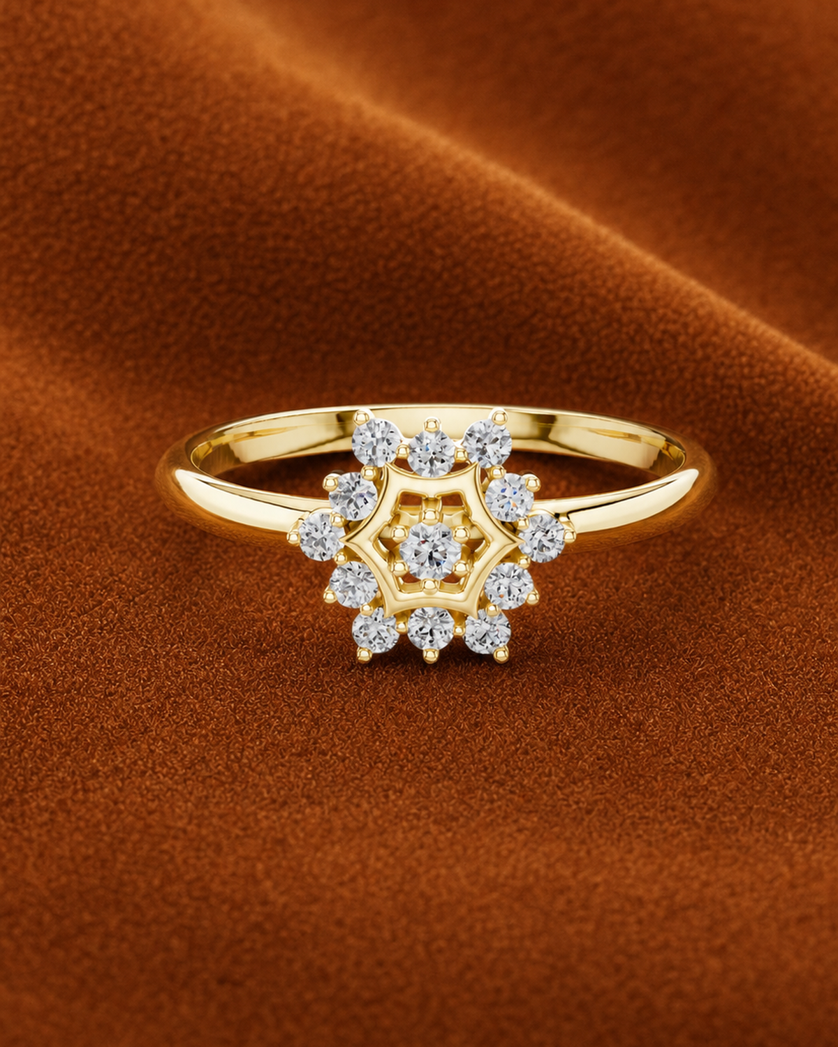 Hexagon Starburst Ring by MONICONIC