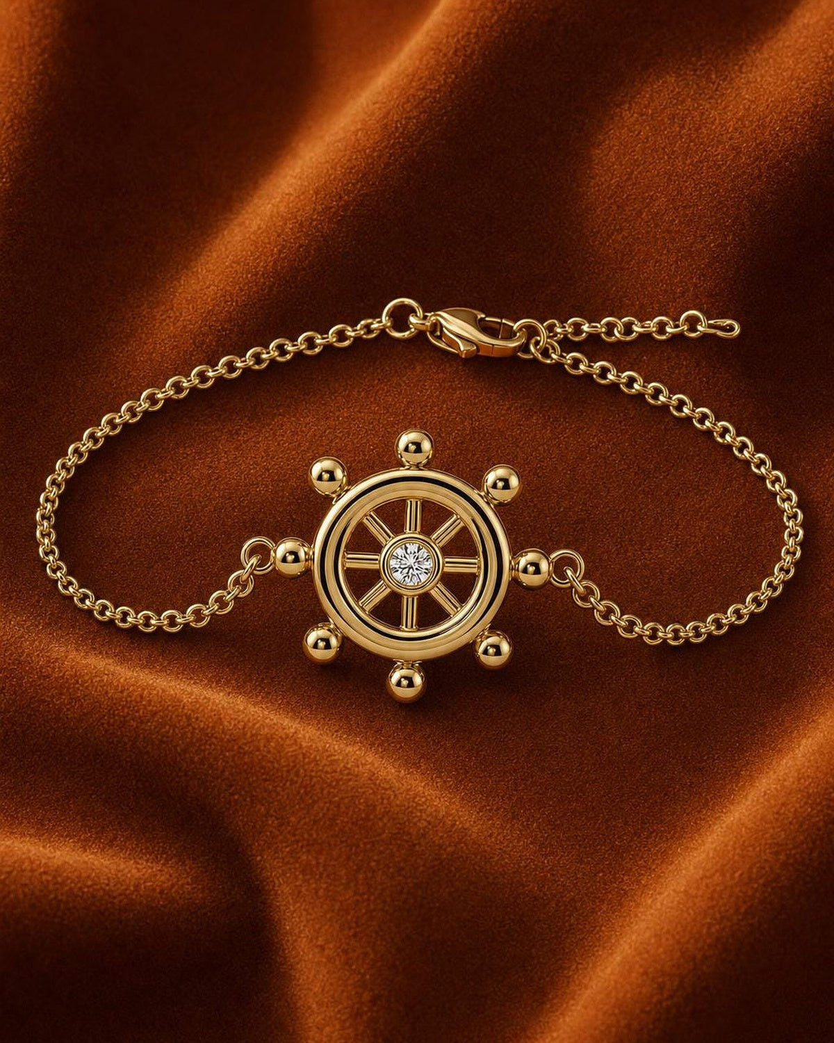 Helm Motif Gold Bracelet