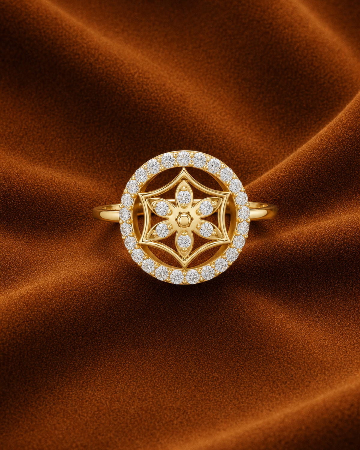 Floral Medallion Ring by MONICONIC