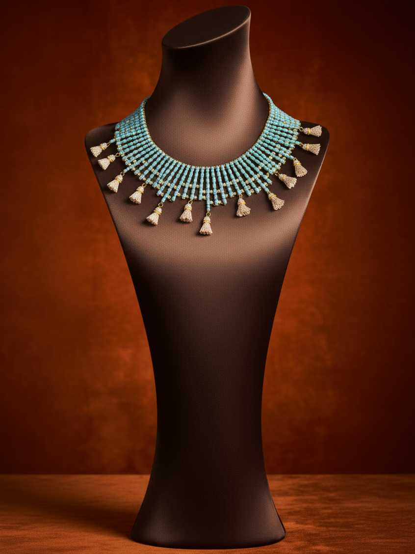 Azure Fringe Collar