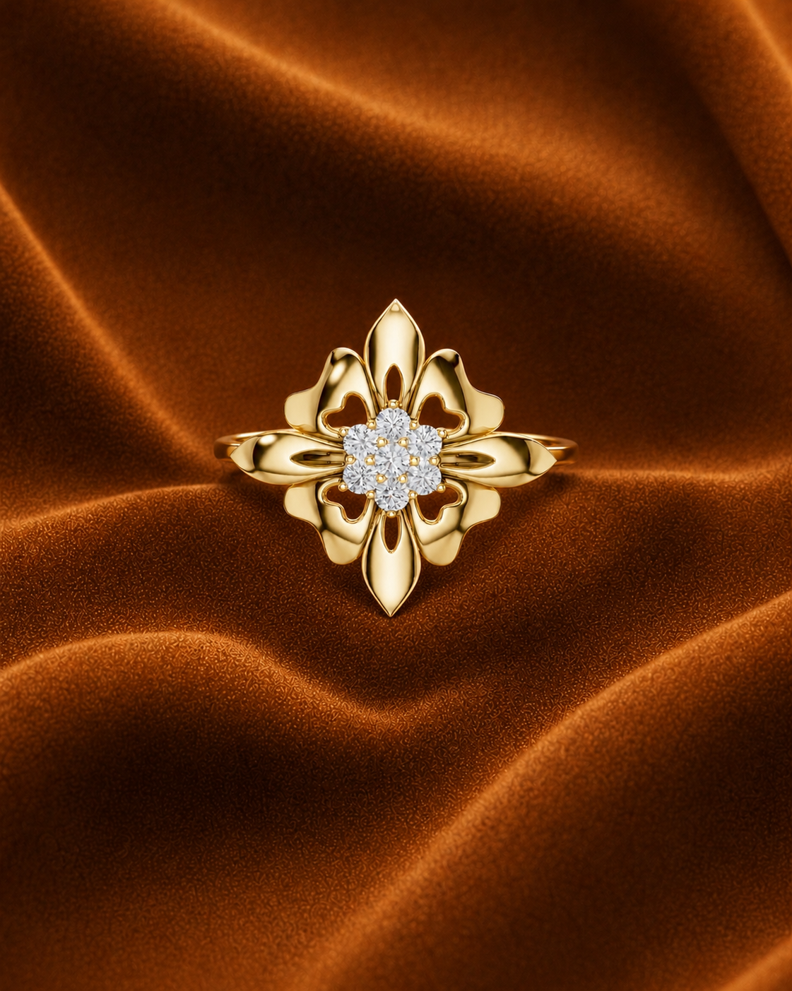 Openwork Petal Ring by MONICONIC
