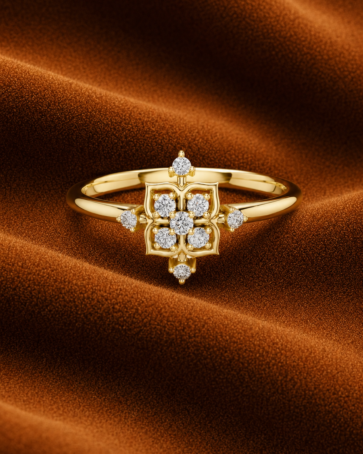 Quatrefoil Cluster Ring by MONICONIC
