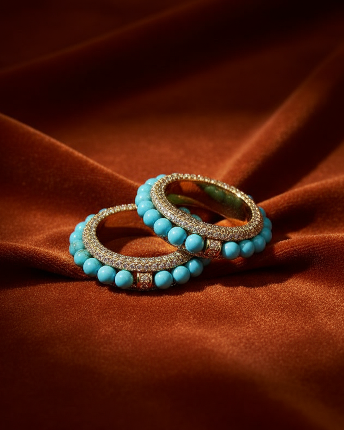 Turquoise Pavé Ring