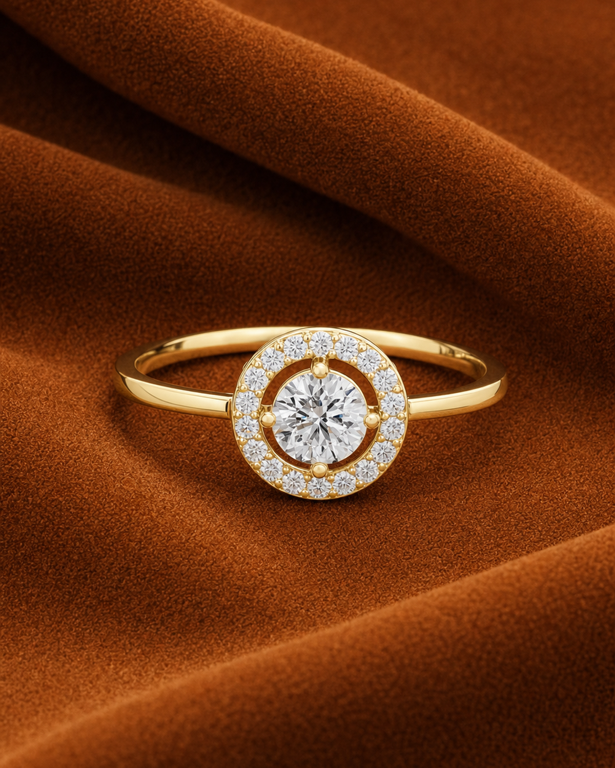 Open Halo Disc Ring by MONICONIC