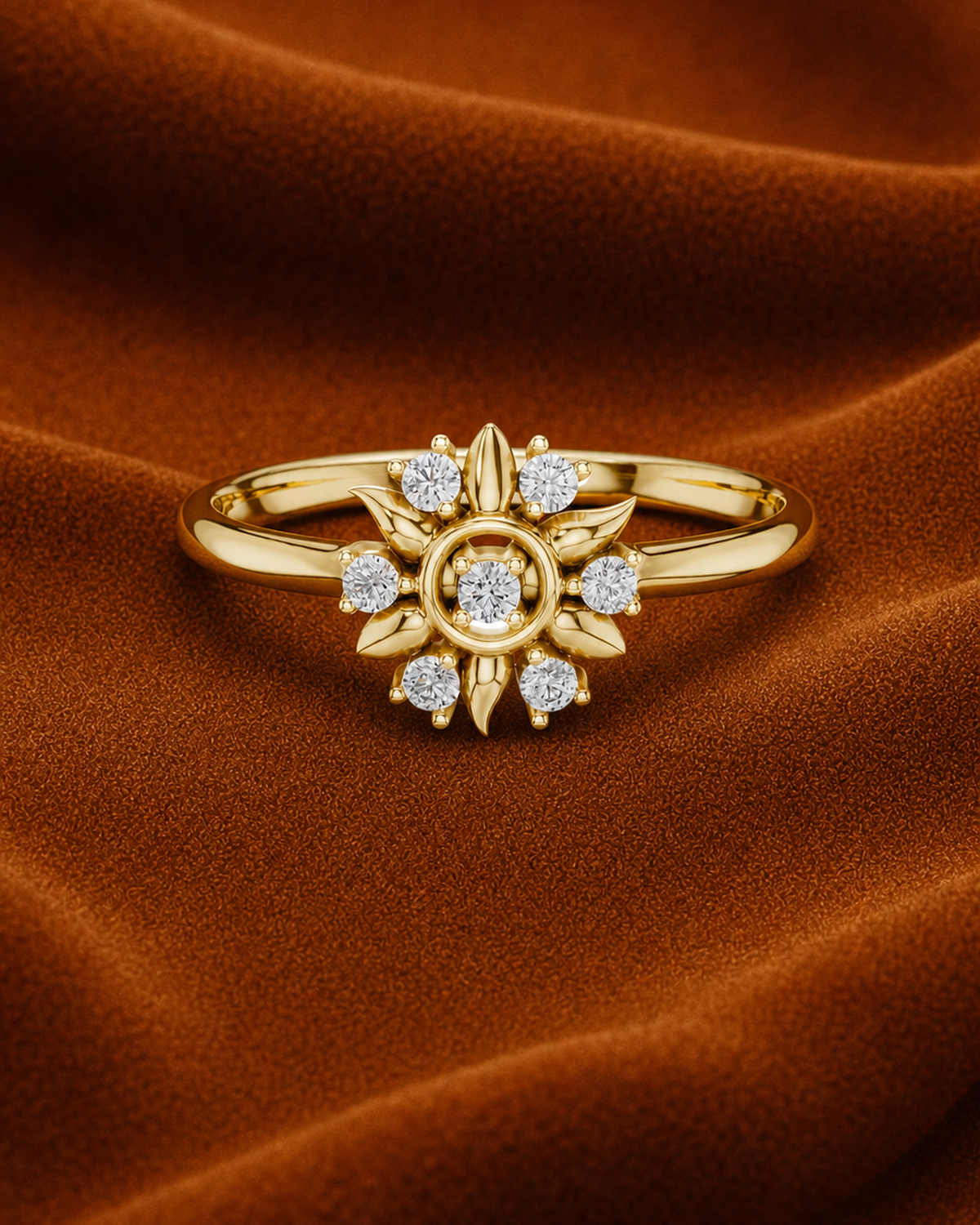 Sunburst Rosette Ring by MONICONIC