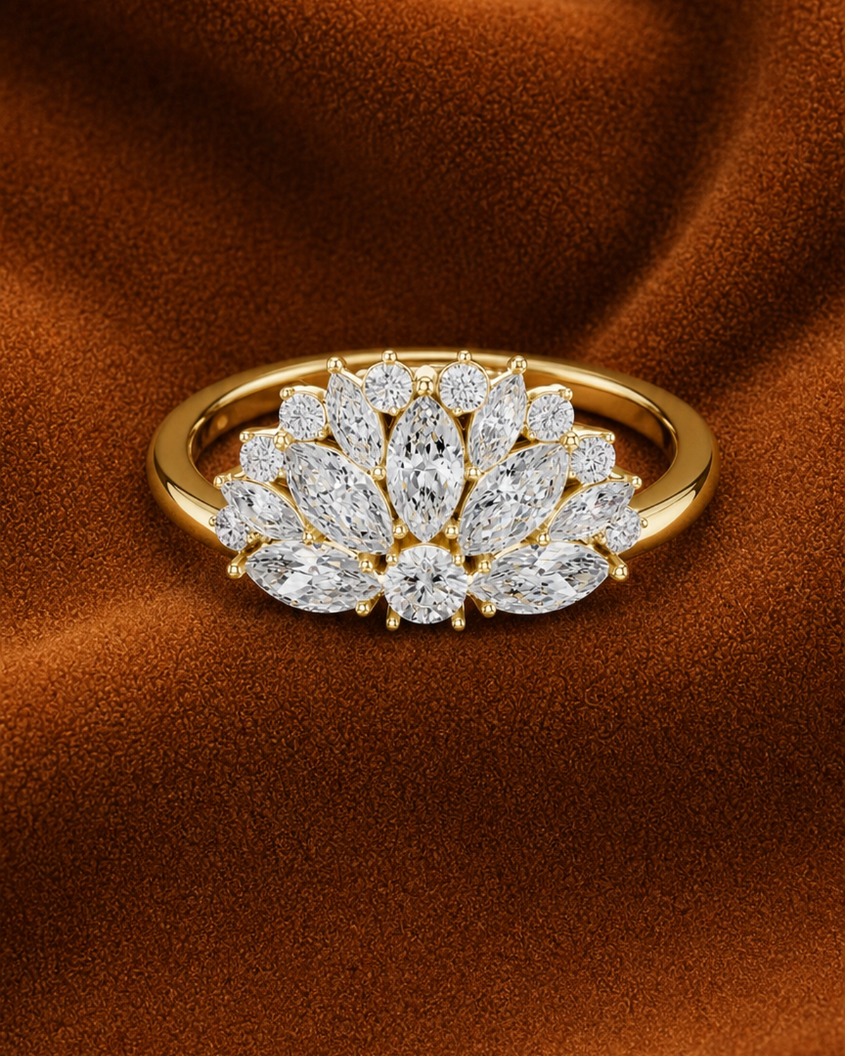 Marquise Fan Cluster Ring by MONICONIC
