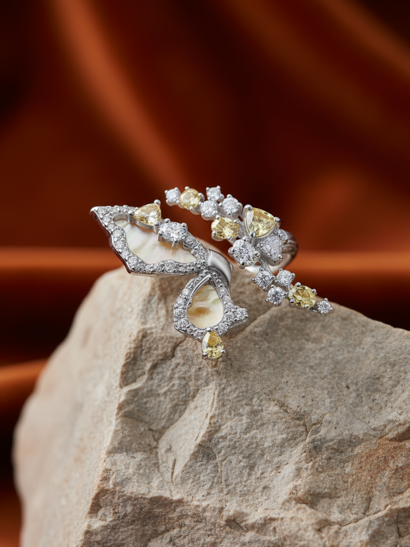 Butterfly Bloom Rose Ring