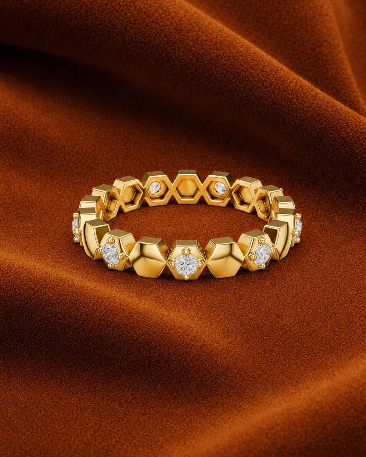 Honeycomb Diamond Band by MONICONIC