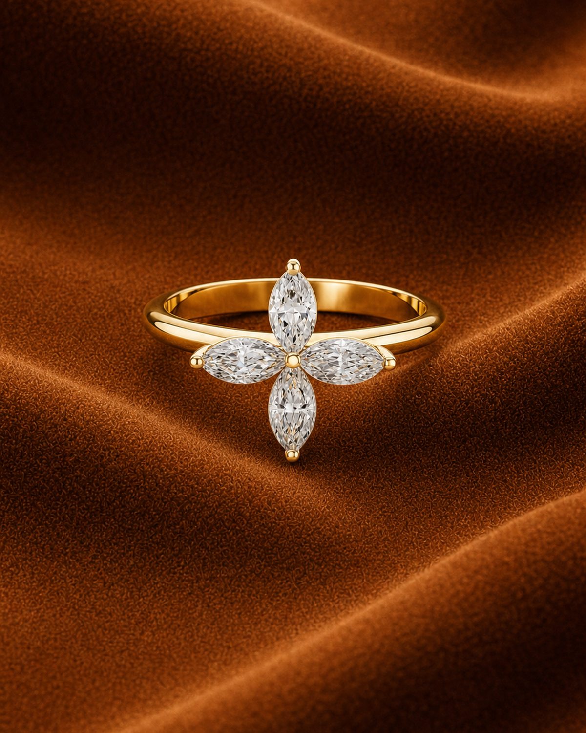 Marquise-Cut Petal Ring by MONICONIC