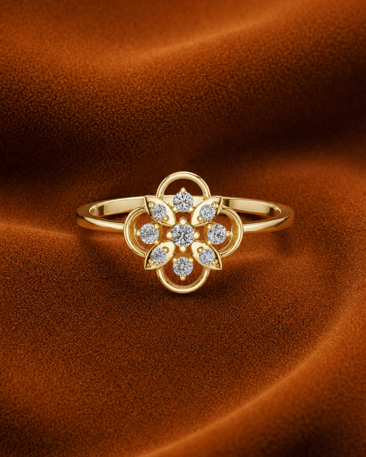 Quatrefoil Rosette Ring by MONICONIC