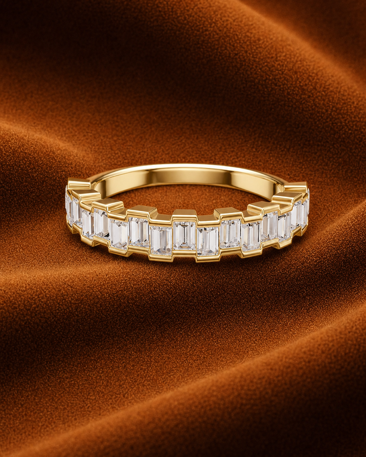 Baguette Step Edge Band by MONICONIC